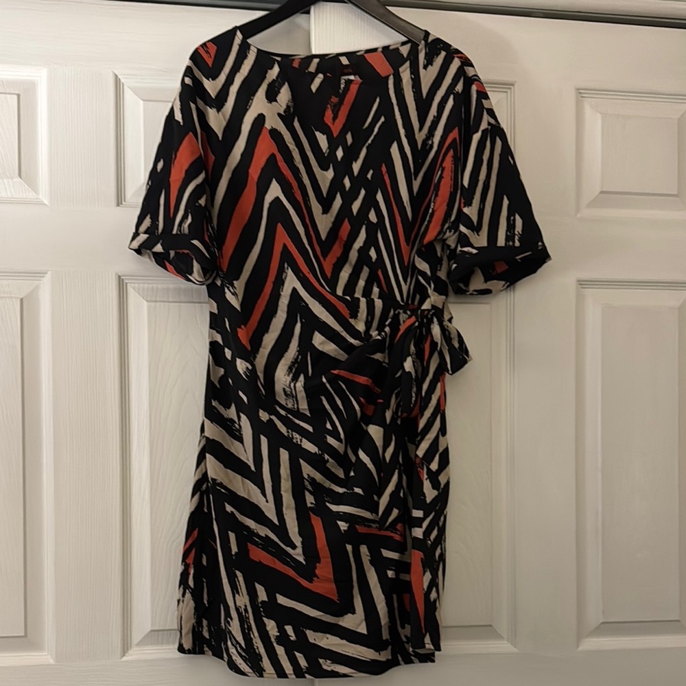 mark. Black and Red High Low Dress